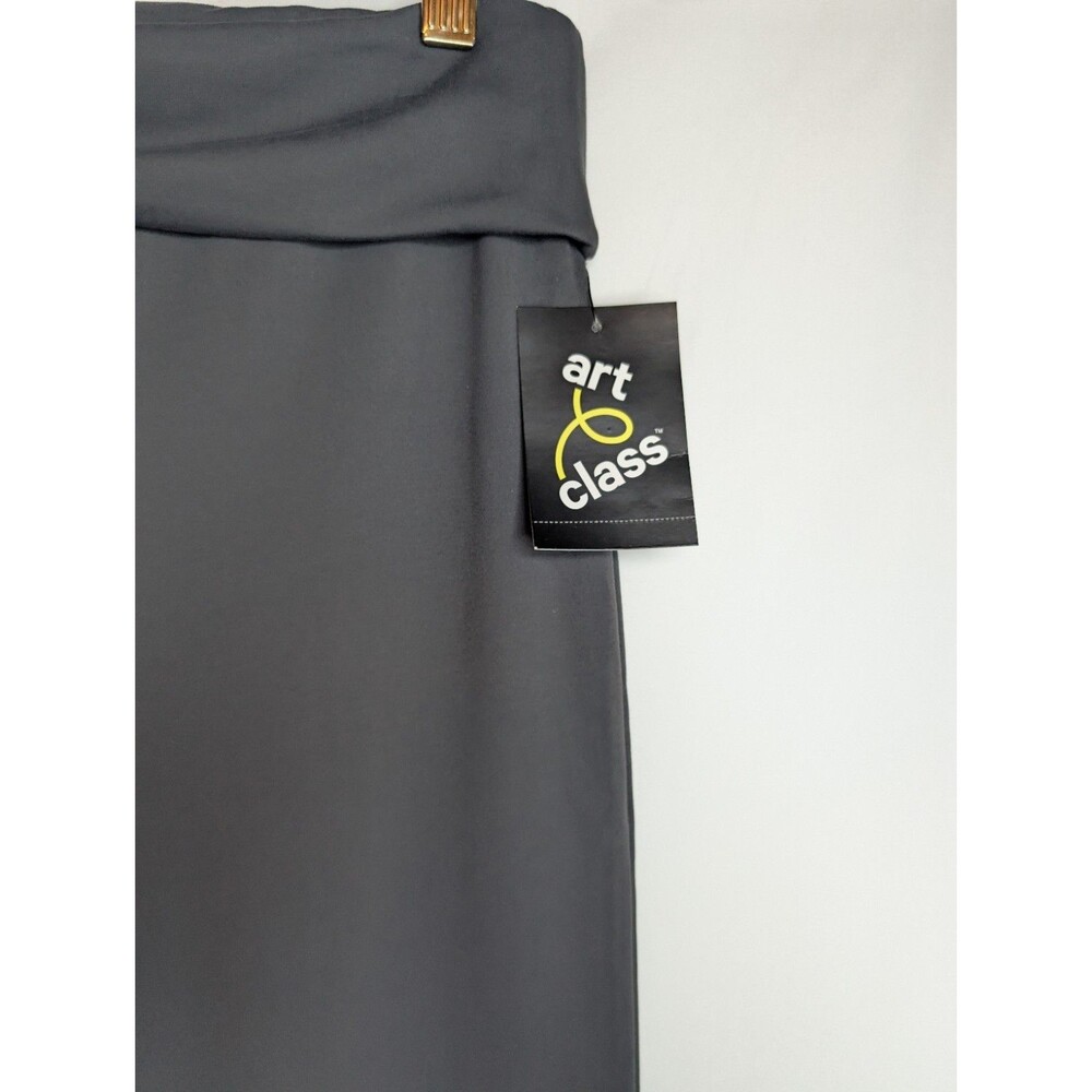 Girls Art Class Fold Over Flare Leggings Dark Gray XL(14) - Picture 2 of 7